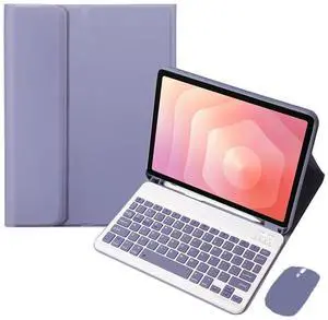 Keyboard Case for Samsung Tab S11 11" 2025 (SM-X730/X736B), Detachable Rechargeable Bluetooth English Keyboard with Pencil Holder & Stand, Lavender Gray Keyboard Case for Samsung Tab S11 11" 2025 (SM-X730/X736B), Detachable Rechargeable Bluetooth English Keyboard with Pencil Holder & Stand, Lavender Gray