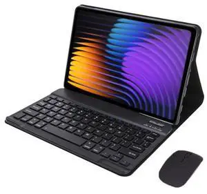 Keyboard & Mouse Case for Xiaomi Pad 7 / Pad 7 Pro 11.2", Detachable Rechargeable English Keyboard with Stand Cover, Black Keyboard & Mouse Case for Xiaomi Pad 7 / Pad 7 Pro 11.2", Detachable Rechargeable English Keyboard with Stand Cover, Black
