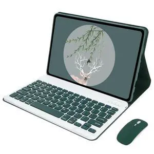 Detachable Bluetooth Keyboard & Mouse Case for 12.1 Inch Tablet 2024, English Layout Wireless Keyboard Stand Cover, Green Detachable Bluetooth Keyboard & Mouse Case for 12.1 Inch Tablet 2024, English Layout Wireless Keyboard Stand Cover, Green