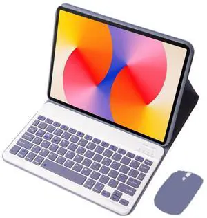 Detachable Bluetooth Keyboard & Mouse Case for 12.1 Inch Tablet 2024, English Layout Wireless Keyboard Stand Cover, Lavender Gray Detachable Bluetooth Keyboard & Mouse Case for 12.1 Inch Tablet 2024, English Layout Wireless Keyboard Stand Cover, Lavender Gray
