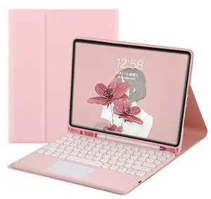 Trackpad Keyboard Case with Pen Holder for iPad 9.7" 5th/6th Gen 2017/2018, iPad Pro 9.7, iPad Air 2/Air(Pink) Trackpad Keyboard Case with Pen Holder for iPad 9.7" 5th/6th Gen 2017/2018, iPad Pro 9.7, iPad Air 2/Air(Pink)