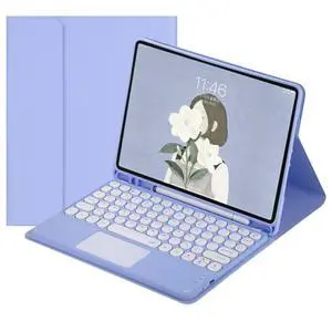 Trackpad Keyboard Case with Pen Holder for iPad 9.7" 5th/6th Gen 2017/2018, iPad Pro 9.7, iPad Air 2/Air (Purple Trackpad Keyboard Case with Pen Holder for iPad 9.7" 5th/6th Gen 2017/2018, iPad Pro 9.7, iPad Air 2/Air (Purple