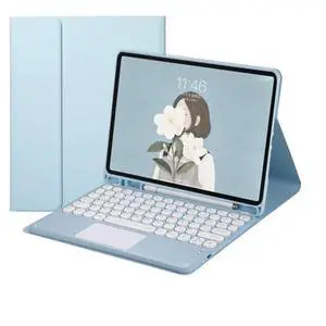 Trackpad Keyboard Case with Pen Holder for iPad 9.7" 5th/6th Gen 2017/2018, iPad Pro 9.7, iPad Air 2/Air (Sky Blue) Trackpad Keyboard Case with Pen Holder for iPad 9.7" 5th/6th Gen 2017/2018, iPad Pro 9.7, iPad Air 2/Air (Sky Blue)