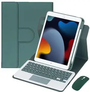 Detachable Rechargeable English Keyboard Folio with Trackpad & Pencil Slot, 360° Rotatable Cover Supports Horizontal & Vertical Viewing Compatible with iPad 9.7 Inch 5th & 6th Generation(Greem) Detachable Rechargeable English Keyboard Folio with Trackpad & Pencil Slot, 360° Rotatable Cover Supports Horizontal & Vertical Viewing Compatible with iPad 9.7 Inch 5th & 6th Generation(Greem)