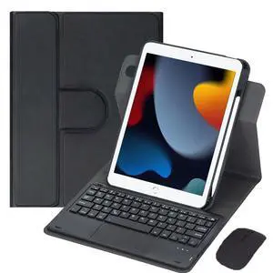 360 Rotating Keyboard Folio for iPad Air 3 2019 & iPad Pro 10.5", Detachable Rechargeable English Keyboard with Trackpad, Pencil Holder, Portrait Landscape Stand (Black) 360 Rotating Keyboard Folio for iPad Air 3 2019 & iPad Pro 10.5", Detachable Rechargeable English Keyboard with Trackpad, Pencil Holder, Portrait Landscape Stand (Black)