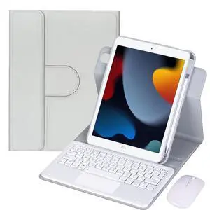 10.2 Inch iPad 7/8/9 Gen 360 Rotating Keyboard Case with Trackpad, Detachable English Rechargeable Keypad Cover with Stylus Holder(Gray) 10.2 Inch iPad 7/8/9 Gen 360 Rotating Keyboard Case with Trackpad, Detachable English Rechargeable Keypad Cover with Stylus Holder(Gray)