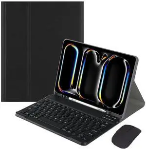 Detachable Bluetooth Keyboard and Mouse Combo with Pencil Slot Stand Compatible with iPad Pro 11" M5 2025 (A3358/A3359/A3357), English Layout(Black) Detachable Bluetooth Keyboard and Mouse Combo with Pencil Slot Stand Compatible with iPad Pro 11" M5 2025 (A3358/A3359/A3357), English Layout(Black)