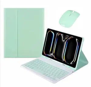 Detachable Bluetooth Keyboard and Mouse Combo with Pencil Slot Stand Compatible with iPad Pro 11" M5 2025 (A3358/A3359/A3357), English Layout (Mint) Detachable Bluetooth Keyboard and Mouse Combo with Pencil Slot Stand Compatible with iPad Pro 11" M5 2025 (A3358/A3359/A3357), English Layout (Mint)