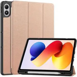 TPU Soft Protective Case with Pencil Slot, Magnetic Stand & Auto Sleep/Wake Compatible with Xiaomi Redmi Pad 2 Pro 12.1" 2025 (Rose Gold) TPU Soft Protective Case with Pencil Slot, Magnetic Stand & Auto Sleep/Wake Compatible with Xiaomi Redmi Pad 2 Pro 12.1" 2025 (Rose Gold)