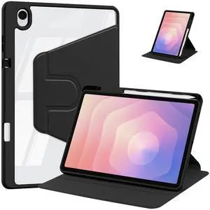 Acrylic 360° Rotating Clear Tablet Case with Pencil Holder Compatible with Samsung Galaxy Tab S11 SM-X730/SM-X736B 11 inch(Black) Acrylic 360° Rotating Clear Tablet Case with Pencil Holder Compatible with Samsung Galaxy Tab S11 SM-X730/SM-X736B 11 inch(Black)