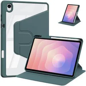 Acrylic 360° Rotating Clear Tablet Case with Pencil Holder Compatible with Samsung Galaxy Tab S11 SM-X730/SM-X736B 11 inch (Green) Acrylic 360° Rotating Clear Tablet Case with Pencil Holder Compatible with Samsung Galaxy Tab S11 SM-X730/SM-X736B 11 inch (Green)