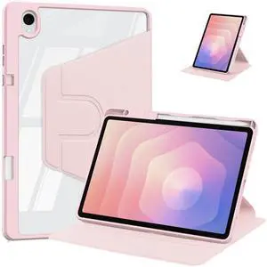 Acrylic 360° Rotating Clear Tablet Case with Pencil Holder Compatible with Samsung Galaxy Tab S11 SM-X730/SM-X736B 11 inch(Pink) Acrylic 360° Rotating Clear Tablet Case with Pencil Holder Compatible with Samsung Galaxy Tab S11 SM-X730/SM-X736B 11 inch(Pink)