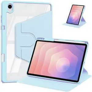 Acrylic 360° Rotating Clear Tablet Case with Pencil Holder Compatible with Samsung Galaxy Tab S11 SM-X730/SM-X736B 11 inch(Sky Blue) Acrylic 360° Rotating Clear Tablet Case with Pencil Holder Compatible with Samsung Galaxy Tab S11 SM-X730/SM-X736B 11 inch(Sky Blue)
