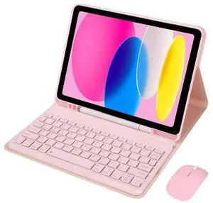 Detachable Bluetooth Keyboard Case for iPad 11th Gen 11" 2025 (A16 Chip, A3354/A3355/A3356), Rechargeable English Keyboard Folio Cover with Pencil Slot & Adjustable Stand (Pink) Detachable Bluetooth Keyboard Case for iPad 11th Gen 11" 2025 (A16 Chip, A3354/A3355/A3356), Rechargeable English Keyboard Folio Cover with Pencil Slot & Adjustable Stand (Pink)