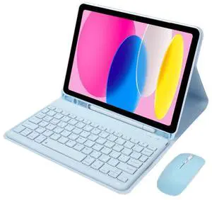 Detachable Bluetooth Keyboard Case for iPad 11th Gen 11" 2025 (A16 Chip, A3354/A3355/A3356), Rechargeable English Keyboard Folio Cover with Pencil Slot & Adjustable Stand (Sky Blue) Detachable Bluetooth Keyboard Case for iPad 11th Gen 11" 2025 (A16 Chip, A3354/A3355/A3356), Rechargeable English Keyboard Folio Cover with Pencil Slot & Adjustable Stand (Sky Blue)