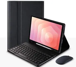 Detachable Round Key Bluetooth Keyboard Case for Samsung Galaxy Tab S11 11" (SM-X730/SM-X736B), Rechargeable US English Keyboard with Pencil Slot & Adjustable Stand Folio Cover (Black) Detachable Round Key Bluetooth Keyboard Case for Samsung Galaxy Tab S11 11" (SM-X730/SM-X736B), Rechargeable US English Keyboard with Pencil Slot & Adjustable Stand Folio Cover (Black)