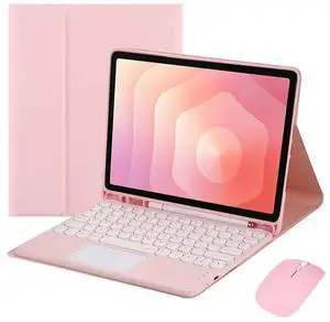 Round Key Bluetooth Keyboard Case w/ Trackpad for Samsung Tab S11 11" (SM-X730/SM-X736B), Detachable Rechargeable US Keyboard, Pen Slot & Stand(Pink) Round Key Bluetooth Keyboard Case w/ Trackpad for Samsung Tab S11 11" (SM-X730/SM-X736B), Detachable Rechargeable US Keyboard, Pen Slot & Stand(Pink)
