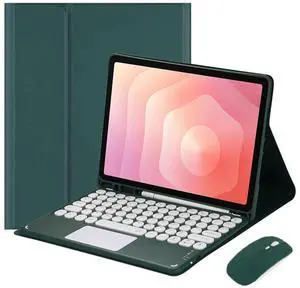 Round Key Bluetooth Keyboard Case w/ Trackpad for Samsung Tab S11 11" (SM-X730/SM-X736B), Detachable Rechargeable US Keyboard, Pen Slot & Stand (Greem) Round Key Bluetooth Keyboard Case w/ Trackpad for Samsung Tab S11 11" (SM-X730/SM-X736B), Detachable Rechargeable US Keyboard, Pen Slot & Stand (Greem)