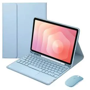 Detachable Bluetooth Keyboard Case with Trackpad and S Pen Holder for Samsung Galaxy Tab S11 11" SM-X730/SM-X736B (Misty Blue) Detachable Bluetooth Keyboard Case with Trackpad and S Pen Holder for Samsung Galaxy Tab S11 11" SM-X730/SM-X736B (Misty Blue)