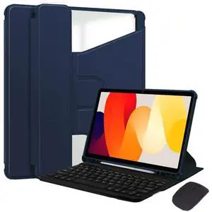 360° Rotatable Clear Acrylic Detachable Keyboard Case for Samsung Galaxy Tab A9+ 11" SM-X210/X216/X218, Horizontal & Vertical Stand with Pencil Holder (drak Blue) 360° Rotatable Clear Acrylic Detachable Keyboard Case for Samsung Galaxy Tab A9+ 11" SM-X210/X216/X218, Horizontal & Vertical Stand with Pencil Holder (drak Blue)