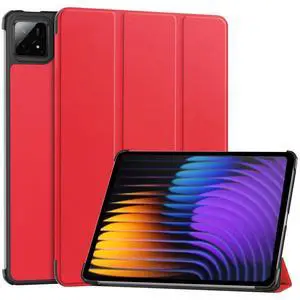 PU Leather Tablet Case for Xiaomi Pad 7 / Xiaomi Pad 7 Pro 11.2", Hard Shell Magnetic Stand Cover with Auto Sleep/Wake Function (red) PU Leather Tablet Case for Xiaomi Pad 7 / Xiaomi Pad 7 Pro 11.2", Hard Shell Magnetic Stand Cover with Auto Sleep/Wake Function (red)