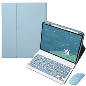 Keyboard Case for Xiaomi Pad 7 / Xiaomi Pad 7 Pro 11.2", Sky Blue PU Leather Folio Cover, Detachable Rechargeable English Keyboard, Pencil Slot & Horizontal Kickstand (Misty Blue) Keyboard Case for Xiaomi Pad 7 / Xiaomi Pad 7 Pro 11.2", Sky Blue PU Leather Folio Cover, Detachable Rechargeable English Keyboard, Pencil Slot & Horizontal Kickstand (Misty Blue)