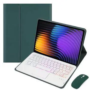 Xiaomi Pad 7 / 7 Pro 11.2" Keyboard Case, PU Leather Folio Cover with Detachable Rechargeable Bluetooth Backlit Keyboard and Precision Trackpad, English Layout (Green) Xiaomi Pad 7 / 7 Pro 11.2" Keyboard Case, PU Leather Folio Cover with Detachable Rechargeable Bluetooth Backlit Keyboard and Precision Trackpad, English Layout (Green)
