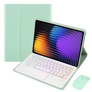 Xiaomi Pad 7 / 7 Pro 11.2" Keyboard Case, PU Leather Folio Cover with Detachable Rechargeable Bluetooth Backlit Keyboard and Precision Trackpad, English Layout (Mint) Xiaomi Pad 7 / 7 Pro 11.2" Keyboard Case, PU Leather Folio Cover with Detachable Rechargeable Bluetooth Backlit Keyboard and Precision Trackpad, English Layout (Mint)
