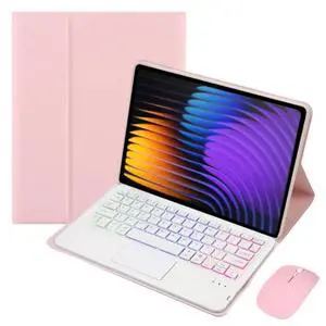 Xiaomi Pad 7 / 7 Pro 11.2" Keyboard Case, PU Leather Folio Cover with Detachable Rechargeable Bluetooth Backlit Keyboard and Precision Trackpad, English Layout(Pink) Xiaomi Pad 7 / 7 Pro 11.2" Keyboard Case, PU Leather Folio Cover with Detachable Rechargeable Bluetooth Backlit Keyboard and Precision Trackpad, English Layout(Pink)