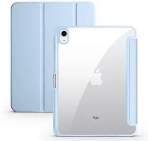 Acrylic Tablet Case for iPad mini A17 Pro / iPad Mini 6 8.3 Inch, Clear Hard Back Cover with Pencil Holder, Trifold Magnetic Horizontal Stand, Auto Sleep/Wake,Sky Blue Acrylic Tablet Case for iPad mini A17 Pro / iPad Mini 6 8.3 Inch, Clear Hard Back Cover with Pencil Holder, Trifold Magnetic Horizontal Stand, Auto Sleep/Wake,Sky Blue