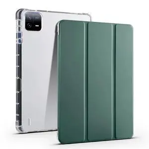TPU Soft Tablet Case for Xiaomi Pad 7 / Xiaomi Pad 7 Pro 11.2 inch, PU Leather TriFold Magnetic Stand Cover with Pencil Holder,Green TPU Soft Tablet Case for Xiaomi Pad 7 / Xiaomi Pad 7 Pro 11.2 inch, PU Leather TriFold Magnetic Stand Cover with Pencil Holder,Green