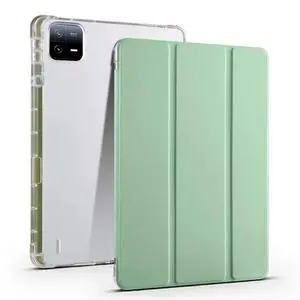 TPU Soft Tablet Case for Xiaomi Pad 7 / Xiaomi Pad 7 Pro 11.2 inch, PU Leather TriFold Magnetic Stand Cover with Pencil Holder,Mint TPU Soft Tablet Case for Xiaomi Pad 7 / Xiaomi Pad 7 Pro 11.2 inch, PU Leather TriFold Magnetic Stand Cover with Pencil Holder,Mint