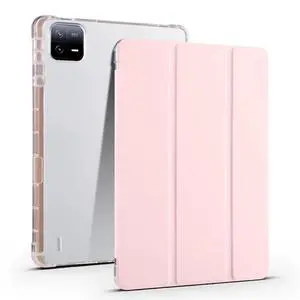 TPU Soft Tablet Case for Xiaomi Pad 7 / Xiaomi Pad 7 Pro 11.2 inch, PU Leather TriFold Magnetic Stand Cover with Pencil Holder,Pink TPU Soft Tablet Case for Xiaomi Pad 7 / Xiaomi Pad 7 Pro 11.2 inch, PU Leather TriFold Magnetic Stand Cover with Pencil Holder,Pink