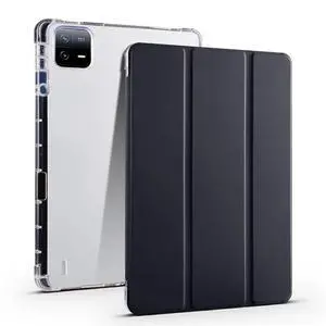 TPU Soft Tablet Case for Xiaomi Pad 7 / Xiaomi Pad 7 Pro 11.2 inch, PU Leather TriFold Magnetic Stand Cover with Pencil Holder.Black TPU Soft Tablet Case for Xiaomi Pad 7 / Xiaomi Pad 7 Pro 11.2 inch, PU Leather TriFold Magnetic Stand Cover with Pencil Holder.Black