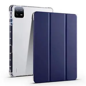 TPU Soft Tablet Case for Xiaomi Pad 7 / Xiaomi Pad 7 Pro 11.2 inch, PU Leather TriFold Magnetic Stand Cover with Pencil Holder,Dark Blue TPU Soft Tablet Case for Xiaomi Pad 7 / Xiaomi Pad 7 Pro 11.2 inch, PU Leather TriFold Magnetic Stand Cover with Pencil Holder,Dark Blue