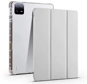 TPU Soft Tablet Case for Xiaomi Pad 7 / Xiaomi Pad 7 Pro 11.2 inch, PU Leather TriFold Magnetic Stand Cover with Pencil Holder,Gray TPU Soft Tablet Case for Xiaomi Pad 7 / Xiaomi Pad 7 Pro 11.2 inch, PU Leather TriFold Magnetic Stand Cover with Pencil Holder,Gray