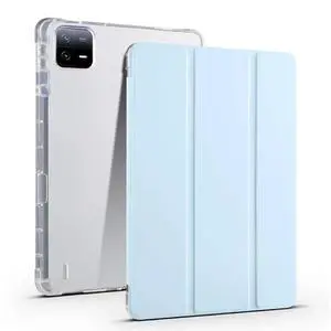 TPU Soft Tablet Case for Xiaomi Pad 7 / Xiaomi Pad 7 Pro 11.2 inch, PU Leather TriFold Magnetic Stand Cover with Pencil Holder,Sky Blue TPU Soft Tablet Case for Xiaomi Pad 7 / Xiaomi Pad 7 Pro 11.2 inch, PU Leather TriFold Magnetic Stand Cover with Pencil Holder,Sky Blue