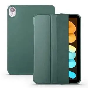 TPU Soft Case for iPad mini A17 Pro / iPad mini 6 8.3 Inch, Trifold Magnetic Stand Tablet Cover, PU Leather Silicone Slim Lightweight Protective Shell,Green TPU Soft Case for iPad mini A17 Pro / iPad mini 6 8.3 Inch, Trifold Magnetic Stand Tablet Cover, PU Leather Silicone Slim Lightweight Protective Shell,Green