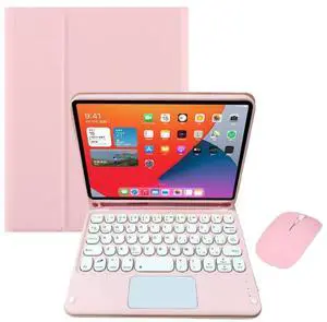 Detachable Wireless Keyboard Case with Trackpad for iPad Mini 7 (A17 Pro) 8.3 Inch, Rechargeable EnglishLayout Keyboard Folio Cover, Horizontal Stand & Builtin Pencil HolderPink Detachable Wireless Keyboard Case with Trackpad for iPad Mini 7 (A17 Pro) 8.3 Inch, Rechargeable EnglishLayout Keyboard Folio Cover, Horizontal Stand & Builtin Pencil HolderPink