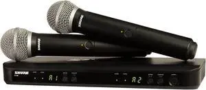 BLX288/PG58 Dual-Channel Wireless Audio System H9 Band (512542 MHz) BLX88 Receiver, (2) BLX2 Transmitters with PG58 Dynamic Mic, Up to 14 Hr Battery, 300 ft Range BLX288/PG58 Dual-Channel Wireless Audio System H9 Band (512542 MHz) BLX88 Receiver, (2) BLX2 Transmitters with PG58 Dynamic Mic, Up to 14 Hr Battery, 300 ft Range