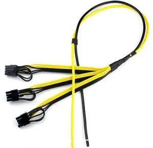 Power Supply Cable 8pin GPU Video Card Wire 1 to 3 6p+2p Miner Adapter Cable 12AWG+18AWG Cables for Mining (1Piece) Power Supply Cable 8pin GPU Video Card Wire 1 to 3 6p+2p Miner Adapter Cable 12AWG+18AWG Cables for Mining (1Piece)
