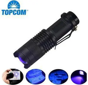 365nm & 395nm UV Flashlight Mini Pocket 3w LED UV Light Waterproof Zoomable Ultraviolet Flashlight For Pet Urine Detector 365nm & 395nm UV Flashlight Mini Pocket 3w LED UV Light Waterproof Zoomable Ultraviolet Flashlight For Pet Urine Detector