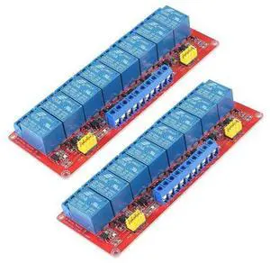 2PCS 12V Relay Module With Optocoupler Isolation - High and Low Level Trigger - Red Board (8 Channel) 2PCS 12V Relay Module With Optocoupler Isolation - High and Low Level Trigger - Red Board (8 Channel)