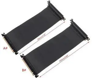 Express e3.0 16X to 16X Flexible Cable Card Extension Port Adapter 90 Degree Angle High Speed Extender Riser Card Express e3.0 16X to 16X Flexible Cable Card Extension Port Adapter 90 Degree Angle High Speed Extender Riser Card