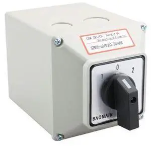 Baomain Universal Rotary Changeover Cam Switch SZW26-63/D303.3D 660V 63A 3 Position 3 Phase with Master Switch Exterior Box LW28-63/4 Baomain Universal Rotary Changeover Cam Switch SZW26-63/D303.3D 660V 63A 3 Position 3 Phase with Master Switch Exterior Box LW28-63/4