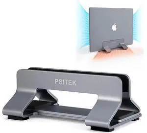 Psitek Aluminum Vertical Laptop Stand Dock Holder, Space-Saving Upright Storage for All MacBook and Laptops, Adjustable Slot Width (10-30mm/0.4-1.2 inch), Version 2023 Psitek Aluminum Vertical Laptop Stand Dock Holder, Space-Saving Upright Storage for All MacBook and Laptops, Adjustable Slot Width (10-30mm/0.4-1.2 inch), Version 2023