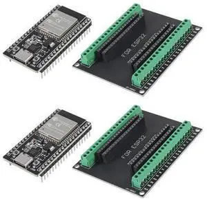 anicorn 2Sets USB C 38 Pin ESP32 ESP-32D ESP-WROOM-32 CP2012 WiFi+Bluetooth Dual Core Type-C Interface ESP32-DevKitC-32 Development Board Module with ESP32 Breakout Board Shield Terminal Adapter anicorn 2Sets USB C 38 Pin ESP32 ESP-32D ESP-WROOM-32 CP2012 WiFi+Bluetooth Dual Core Type-C Interface ESP32-DevKitC-32 Development Board Module with ESP32 Breakout Board Shield Terminal Adapter
