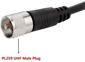 CB Antenna Cable, RG8x Coax Jumper, 6ft UHF Male to Male Low Loss CB Coaxial Cables, 50 Ohm for HAM Radio Antenna CB Antenna Cable, RG8x Coax Jumper, 6ft UHF Male to Male Low Loss CB Coaxial Cables, 50 Ohm for HAM Radio Antenna