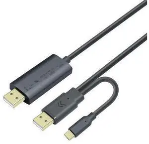 DTech Computer to Computer USB Cable 6ft PC to PC Data Transfer Cord USB-C USB-A Windows 11 10 8 7 Vista XP MAC for USB 2.0 High Speed Easy File Sync Software Included DTech Computer to Computer USB Cable 6ft PC to PC Data Transfer Cord USB-C USB-A Windows 11 10 8 7 Vista XP MAC for USB 2.0 High Speed Easy File Sync Software Included