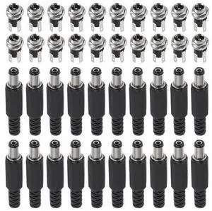 anicorn 20 Pairs 40PCS DC Power Supply Jack Socket Female Panel Mount Connector 3-Pin 5.5 x 2.1mm with 5.5mm x 2.1mm DIY Male DC Power Plug Jack Solder Connector Adapter anicorn 20 Pairs 40PCS DC Power Supply Jack Socket Female Panel Mount Connector 3-Pin 5.5 x 2.1mm with 5.5mm x 2.1mm DIY Male DC Power Plug Jack Solder Connector Adapter